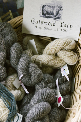 Hand-spun cotswold yarn